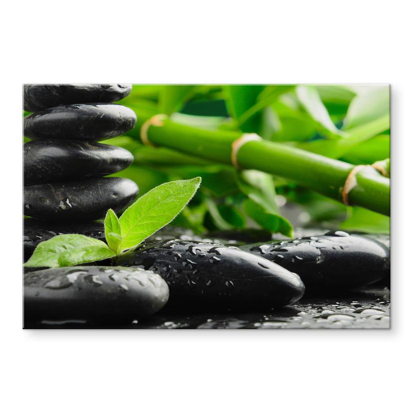 Akrylbillede Sort Zen Stones