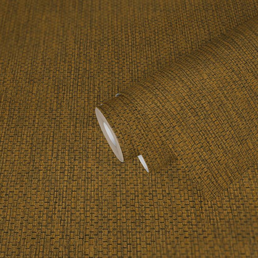 Papel pintado étnico A.S. Création #Papel pintado no tejido Hygge marrón, amarillo