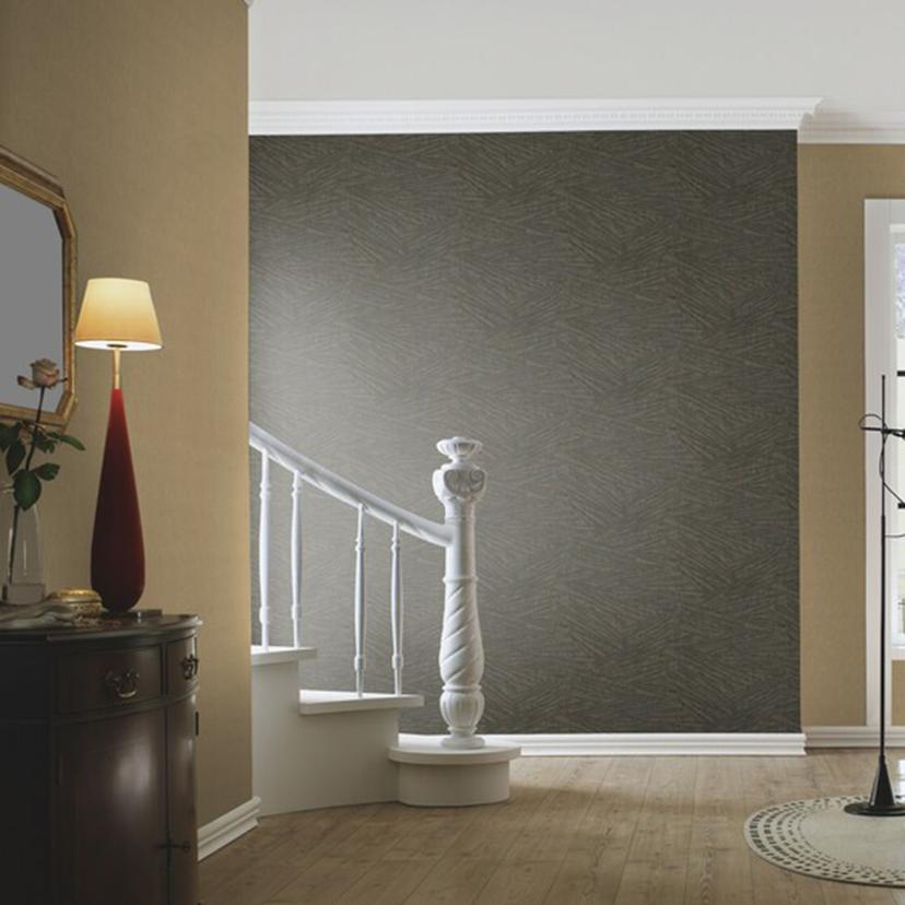 stribet tapet, non-woven tapet Sky Lounge mørkegrå metallic