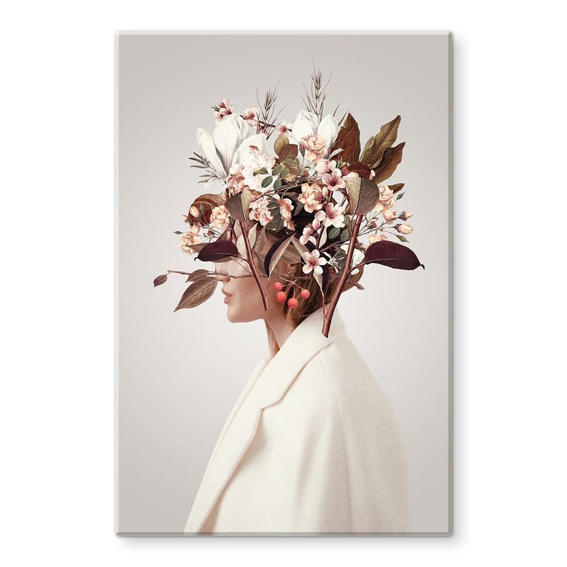Glasbillede - Moth - Beautiful Flower Lady