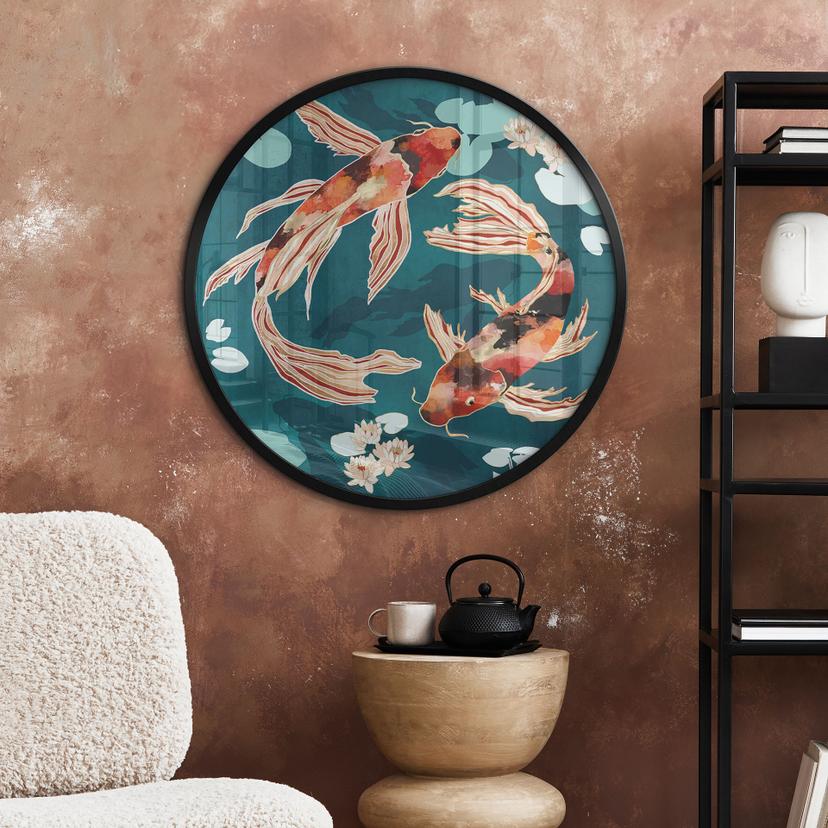 Poster Due koi in uno stagno - SpaceFrog Designs