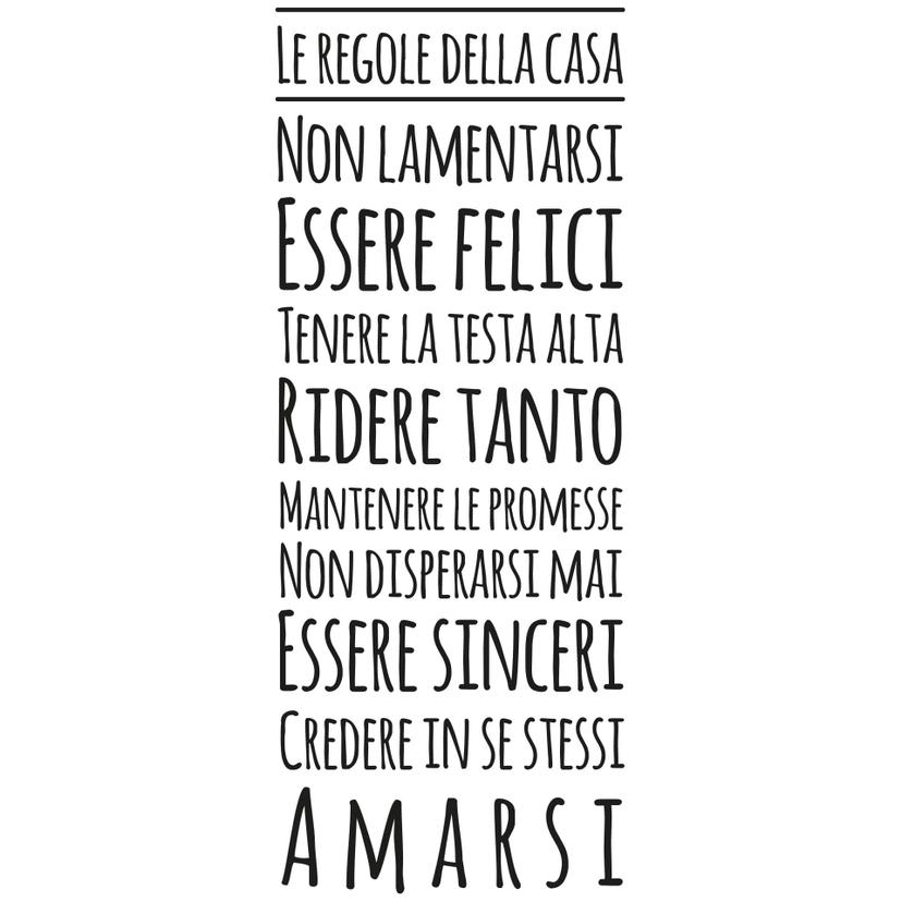 Sticker mural - Regole della casa 2