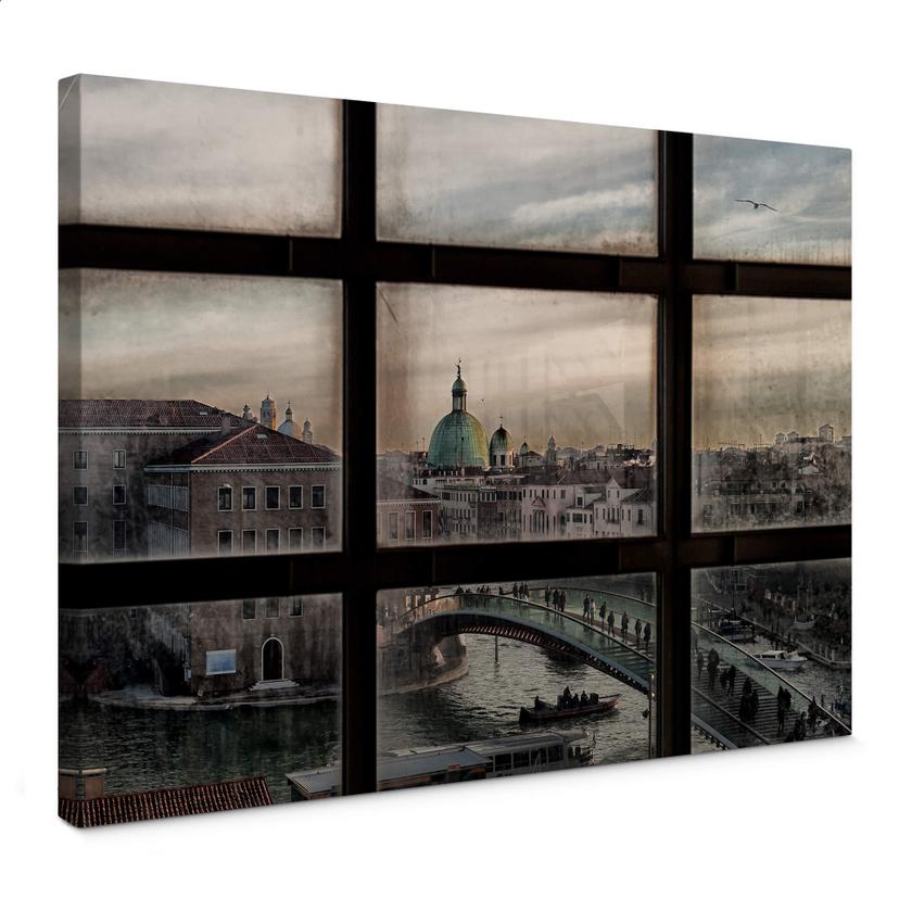 Canvasbillede - Marini - Window in Venice