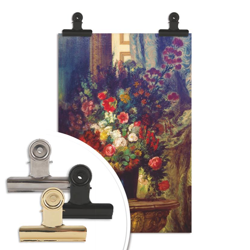 Poster Delacroix - Vaso di fiori su mensola