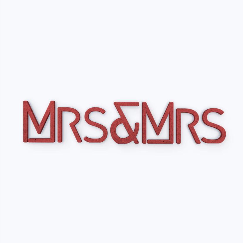 Lettere in legno MDF Mrs&Mrs Moderno