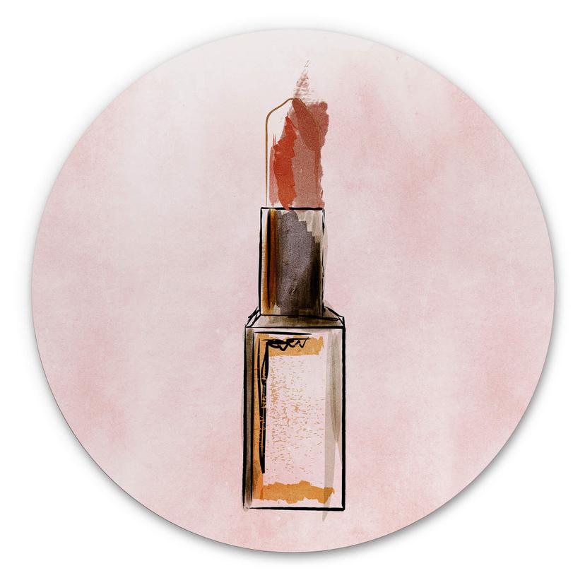 Wandcirkel Kubistika - Lipstick