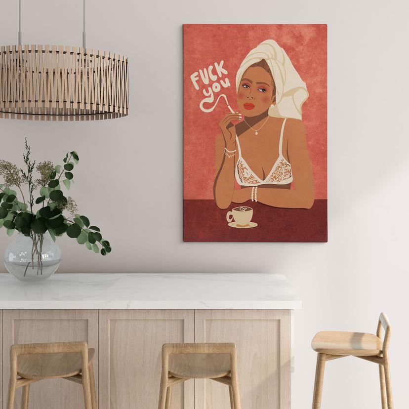 Stampe su tela Fuck you - Caffè con sigaretta - Oltmanns