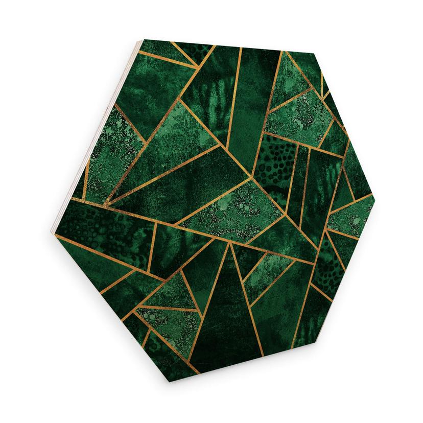Hexagon Hout Fredriksson - Donkergroene Smaragd