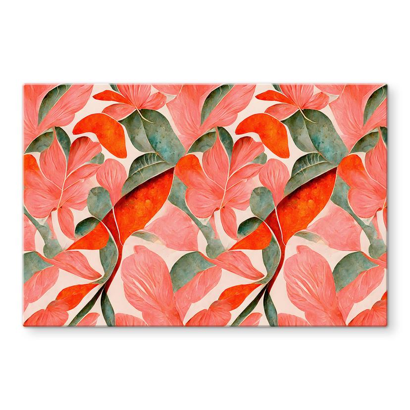 Pannello paraschizzi Fiori rosso corallo - Treechild