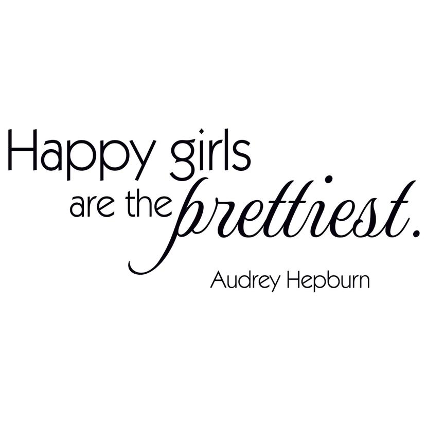 Adesivo murale - Happy girls are the prettiest