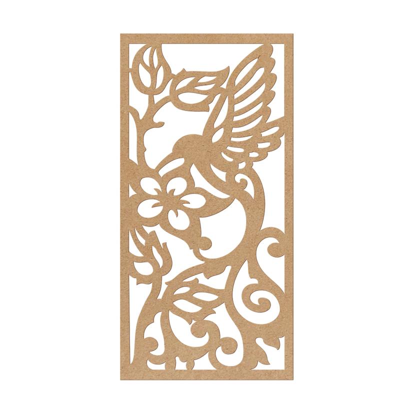 Decoro MDF Fiori di colibrì