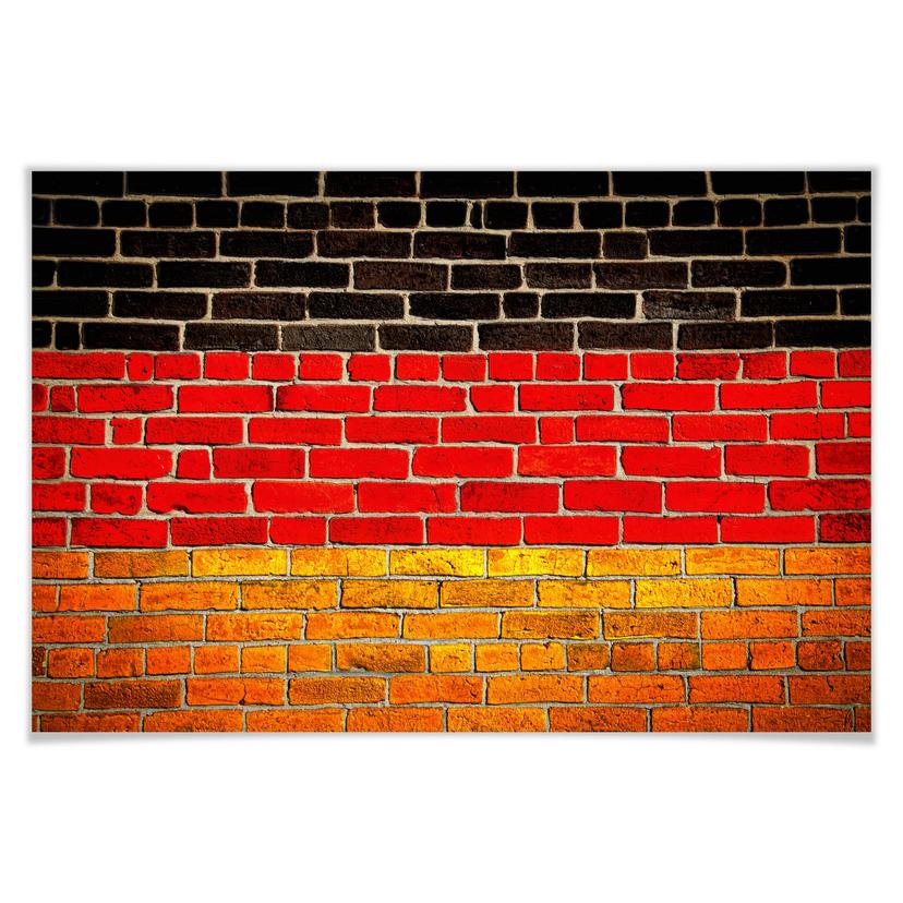 Poster - Mur drapeau allemand