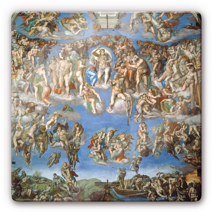 Glasschilderijen Michelangelo - De Jongste Rechter