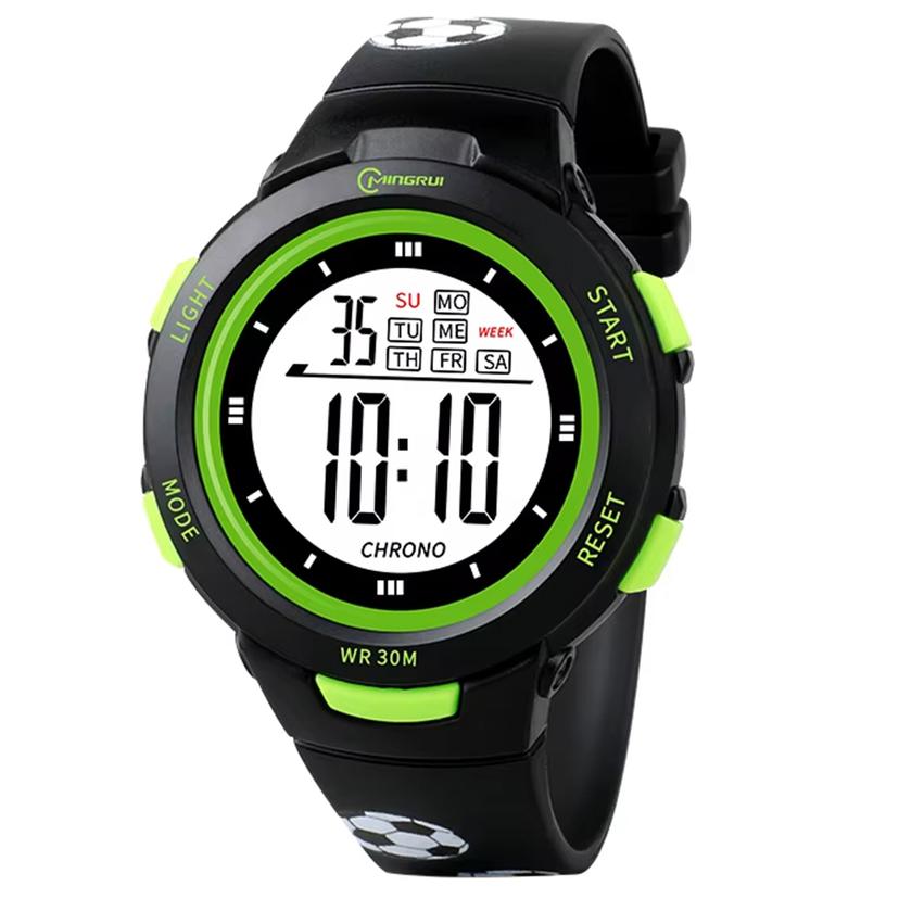 Sport Armbanduhr | Digitale Uhr für Kinder und Jugendliche | Schwarz Fußball