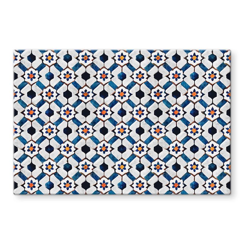 Spritzschutz Geometrisches Muster mit Blumen - Treechild