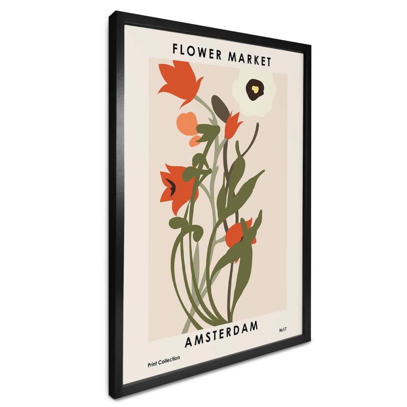 Póster NKTN - Mercado de las flores de Amsterdam