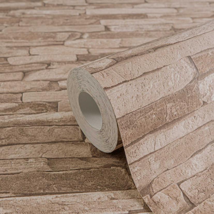 A.S. Création Tapet Dekora Natur 6 Beige, Brun, Perlehvid
