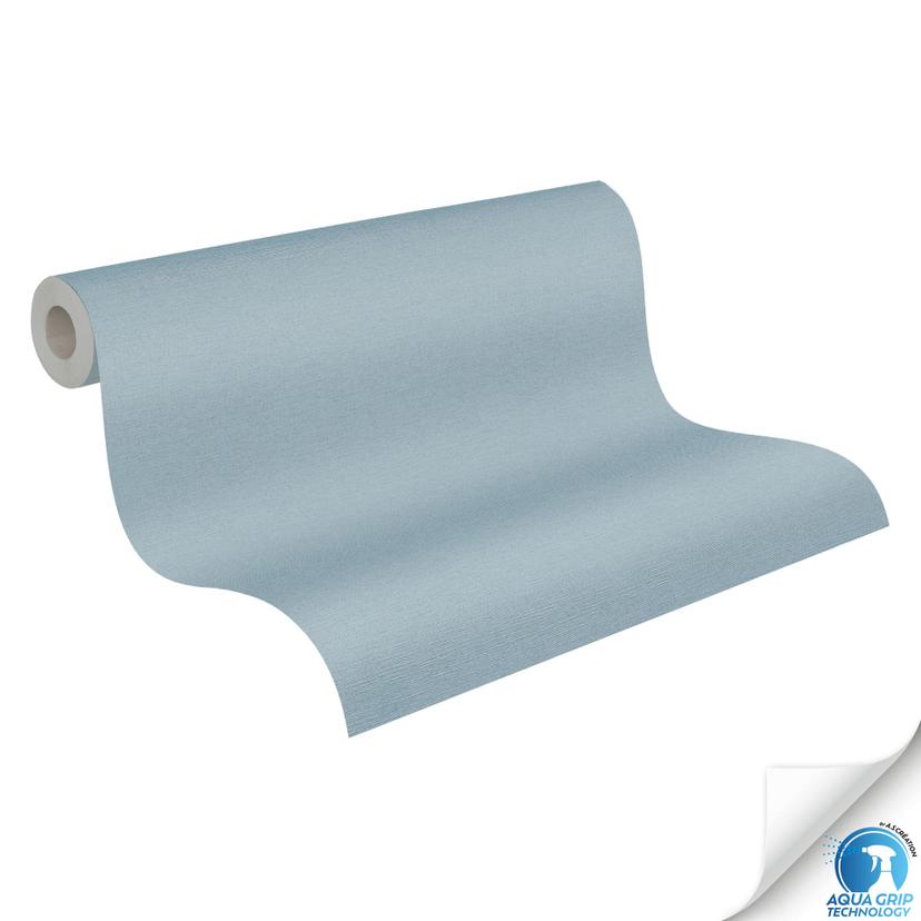 Papel pintado unicolor con textura textil azul claro - Papel pintado no tejido unicolor - empapelado