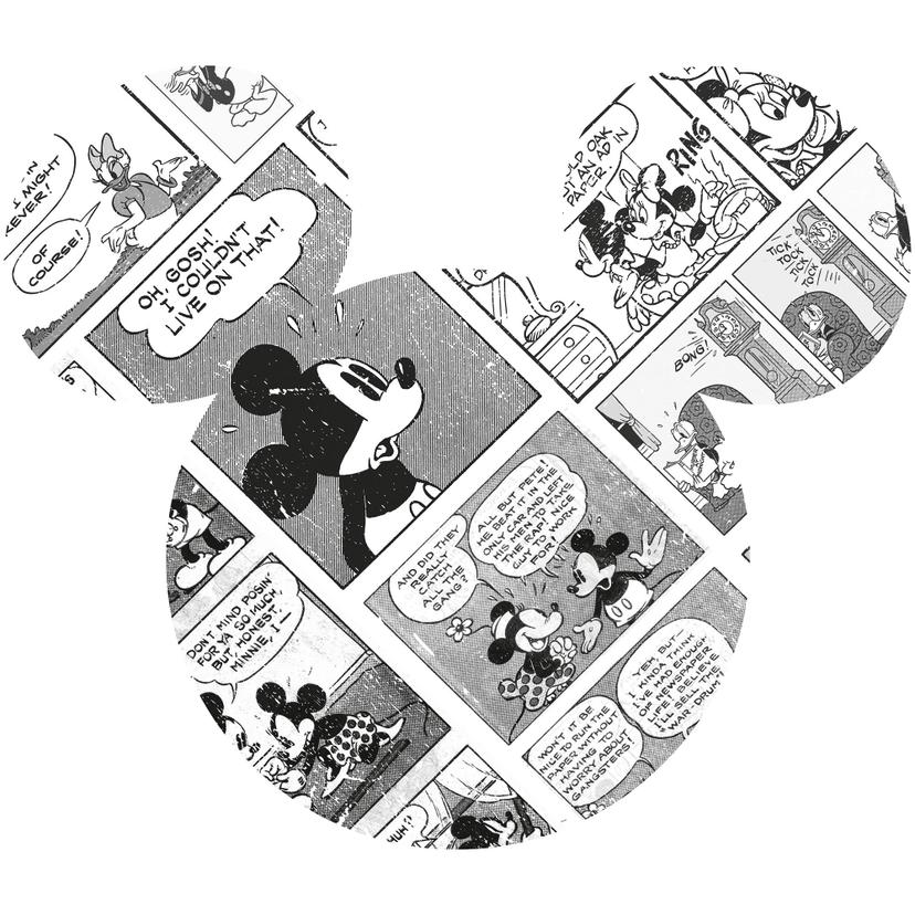 Selvklæbende vlies tapet - Mickey Head Comic Cartoon - 125 x 125 cm