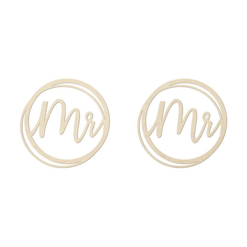 Letra de madera boda Sr. y Sr. - Álamo
