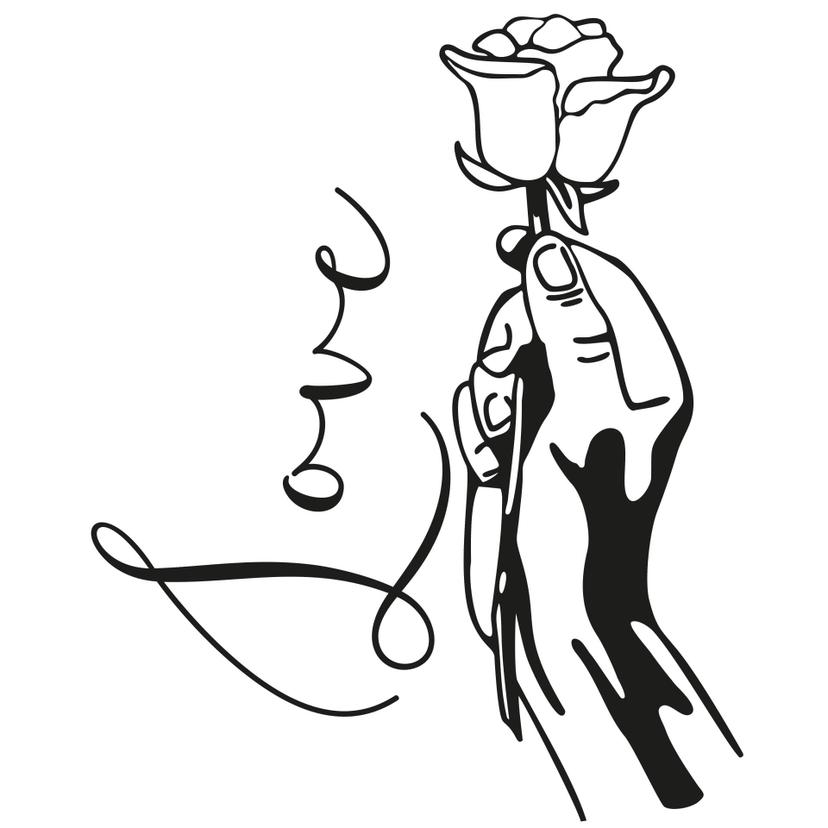 Adesivo murale - una rosa per te