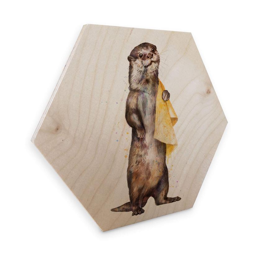 Hexagon Hout Berkenfineer Graves - Otter