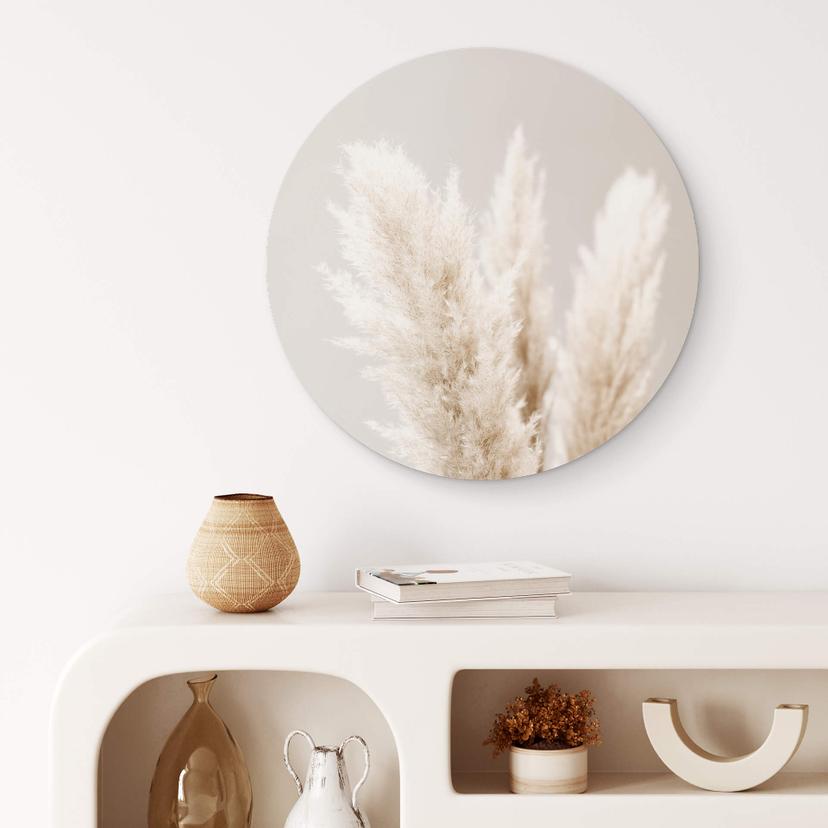 Alu-Dibond 1X Studio - Pampas grass - tondo