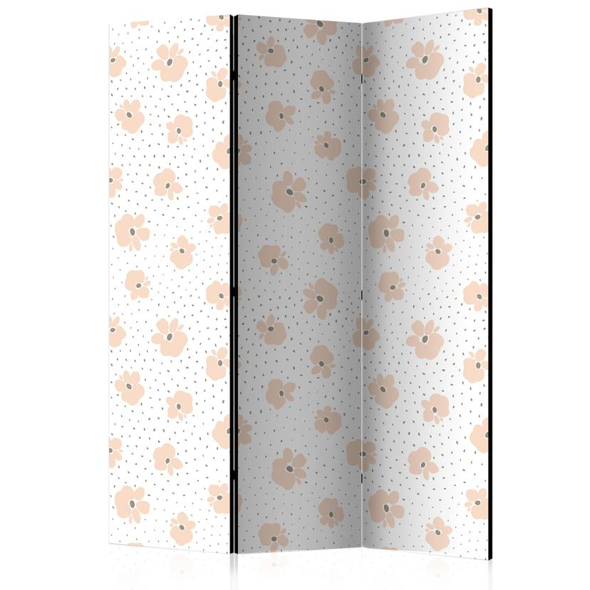 Paravent Séparation de pièce - Enfants Fleurs, 3 pièces
