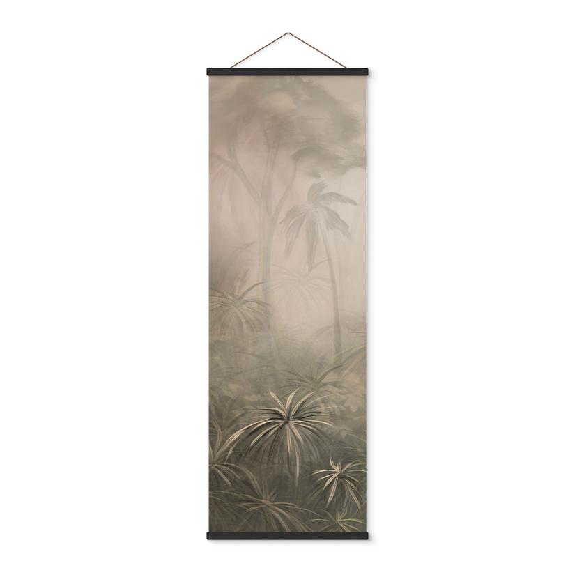 Textielposter Mystiek regenwoud in de mist - Ms Tiff - Panorama
