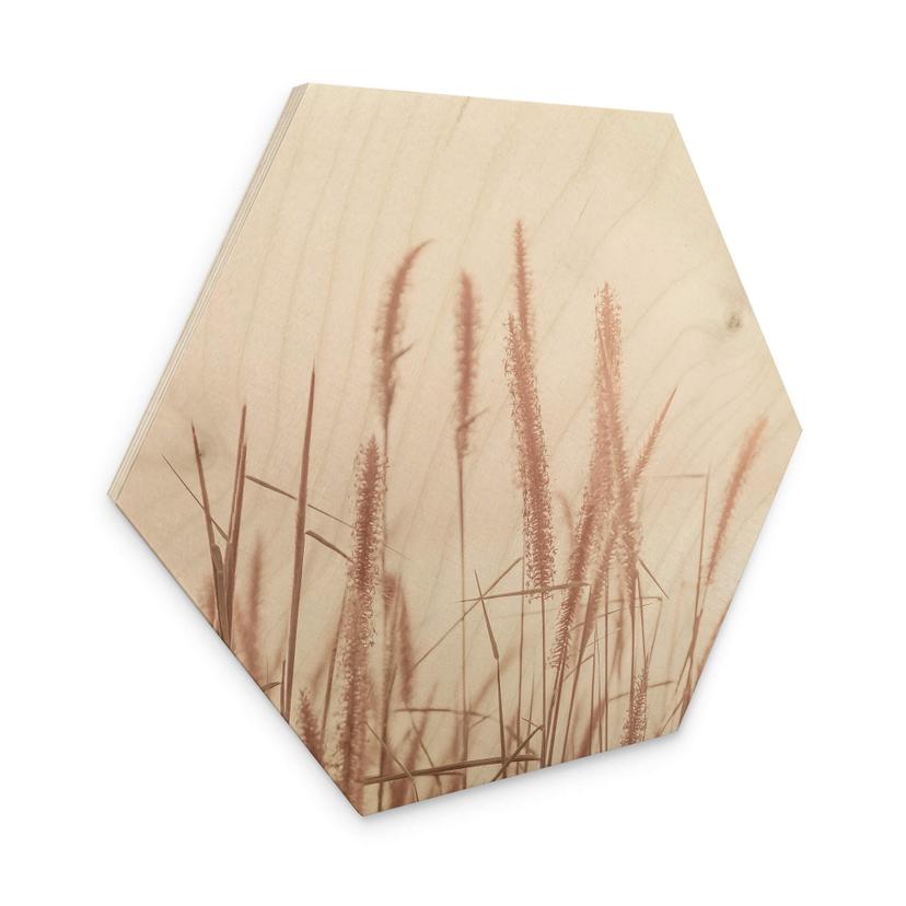 Hexagon Hout Grass at Sea