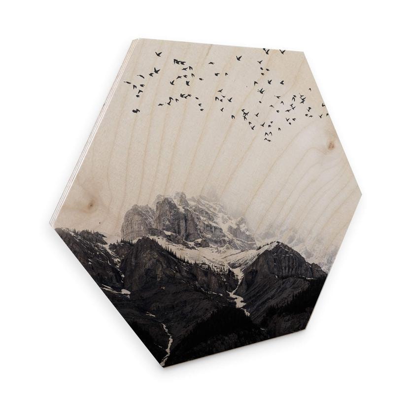 Hexagone - Bois placage de bouleau Kubistika - En haut des montagnes