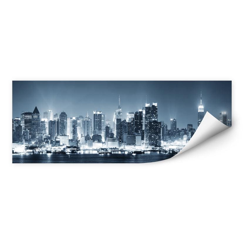 Zelfklevende Poster - New York at Night