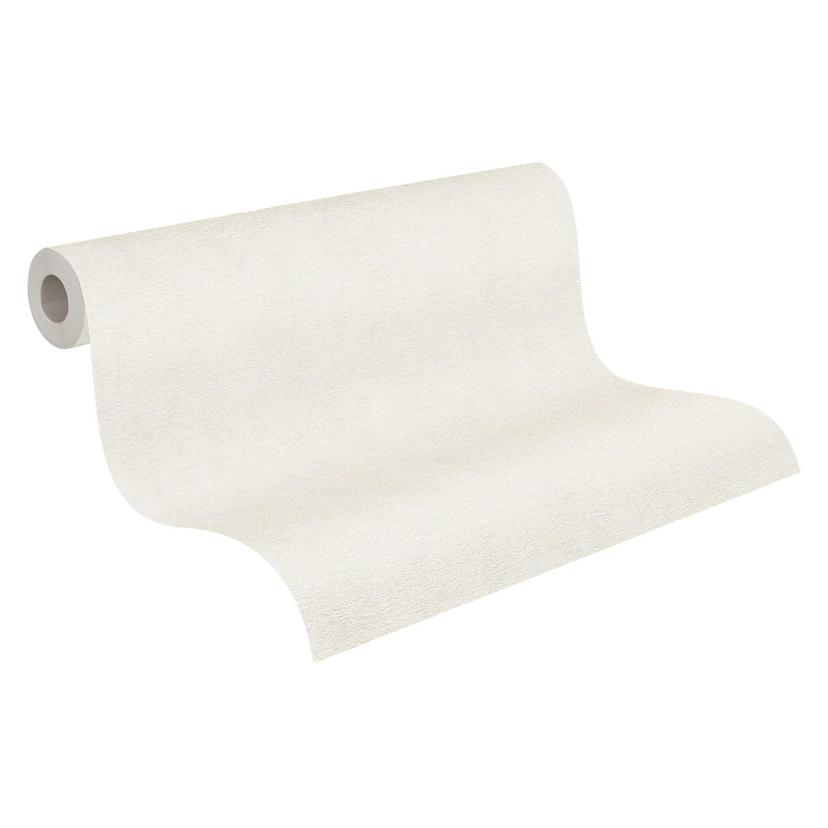 Papel pintado blanco unicolor - papel pintado no tejido liso para salón, dormitorio