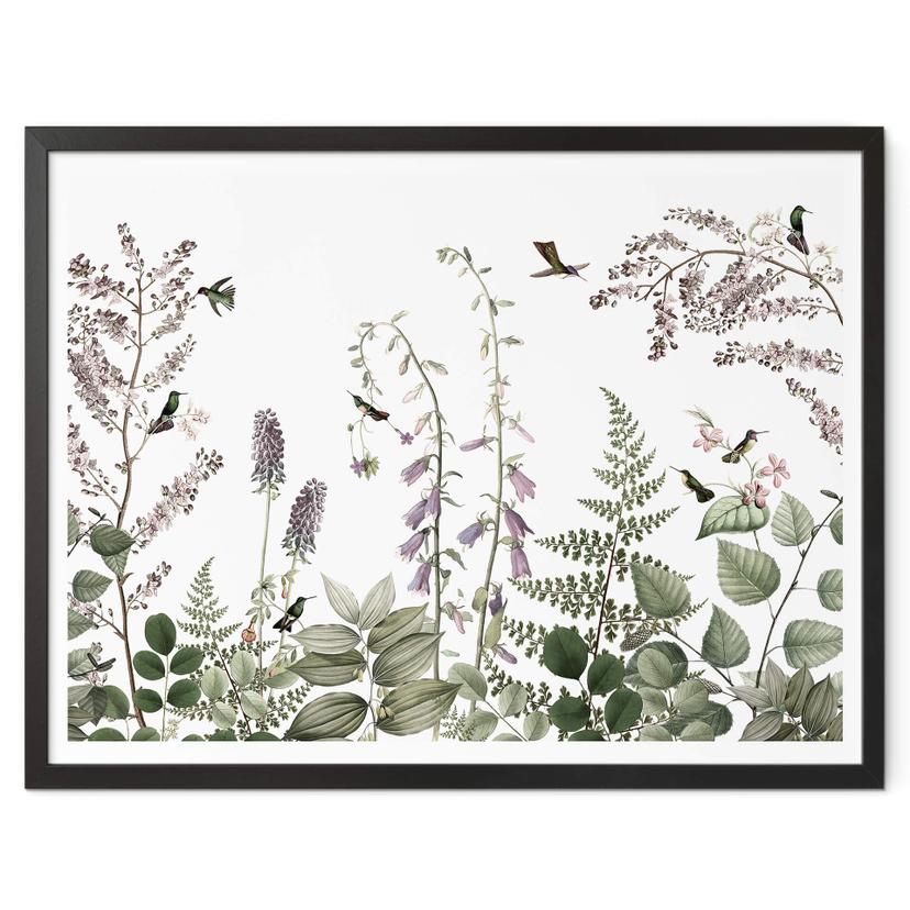 Póster Sir Edward - Colibríes en el jardín
