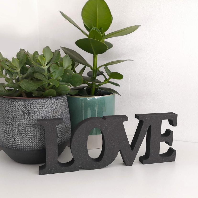 Lettere in legno MDF Love 2