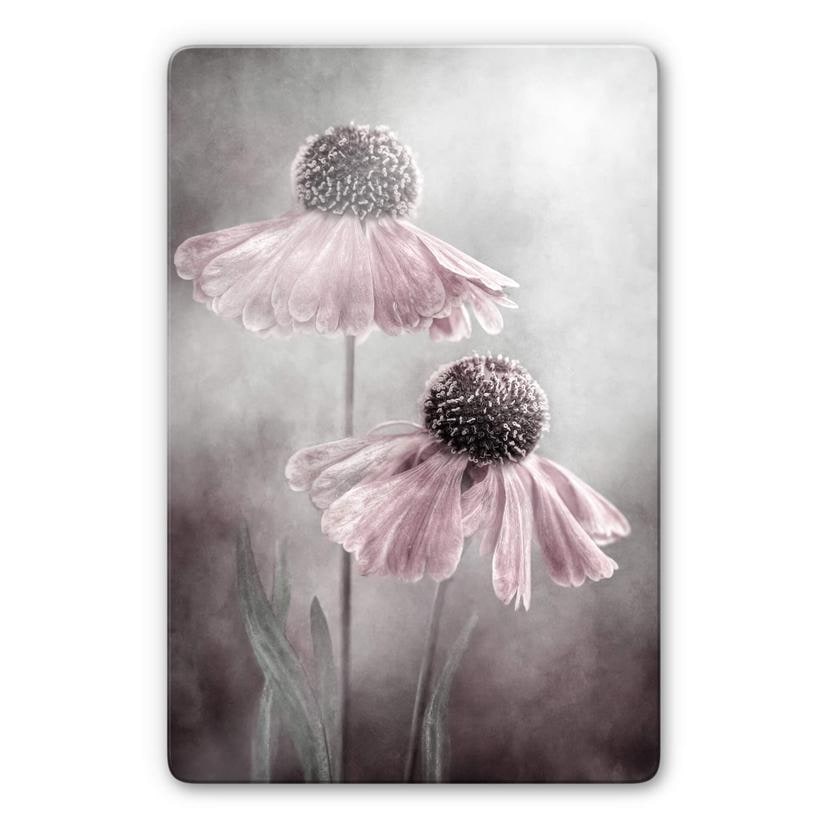 Tableau en verre Disher - Duo rose