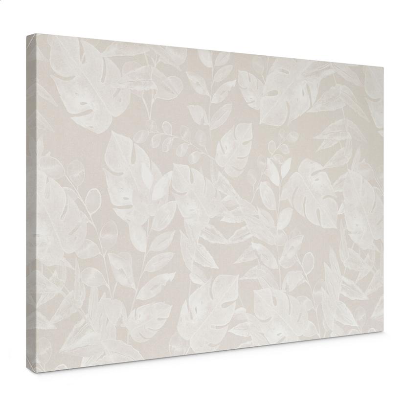 Lienzo Hojas tropicales beige - Bloomery Decor