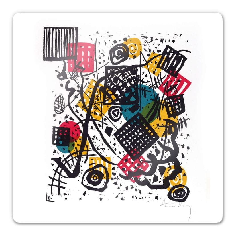 Glasschilderij Kandinsky – Kleine Wereld V