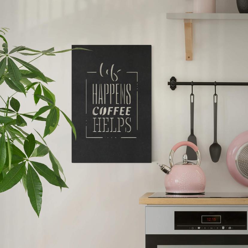 MDF - Decoración en madera La vida pasa el café ayuda