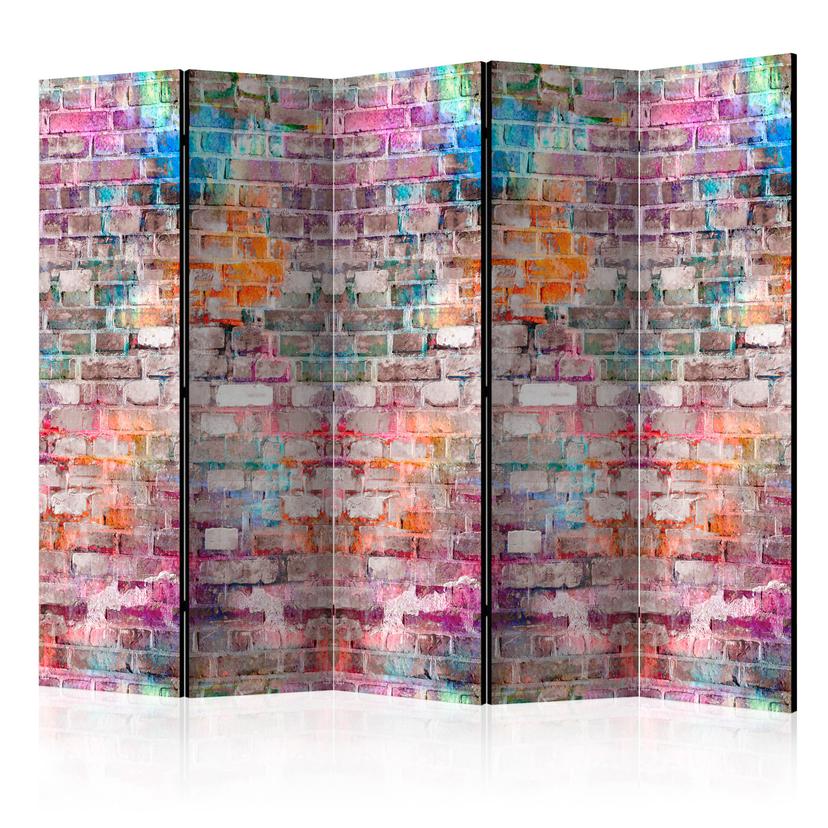 Schermo divisorio - muro arcobaleno, 3 pezzi