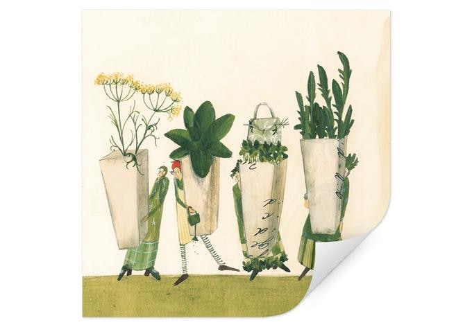 Muurprint Leffler - Kruiden