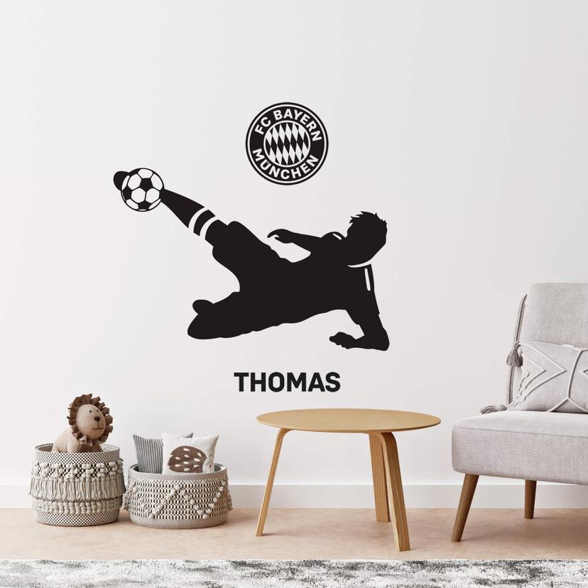 Muursticker + Naam Bayern Munchen Voetballer 01