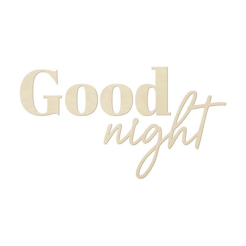 Decoro in legno Good Night