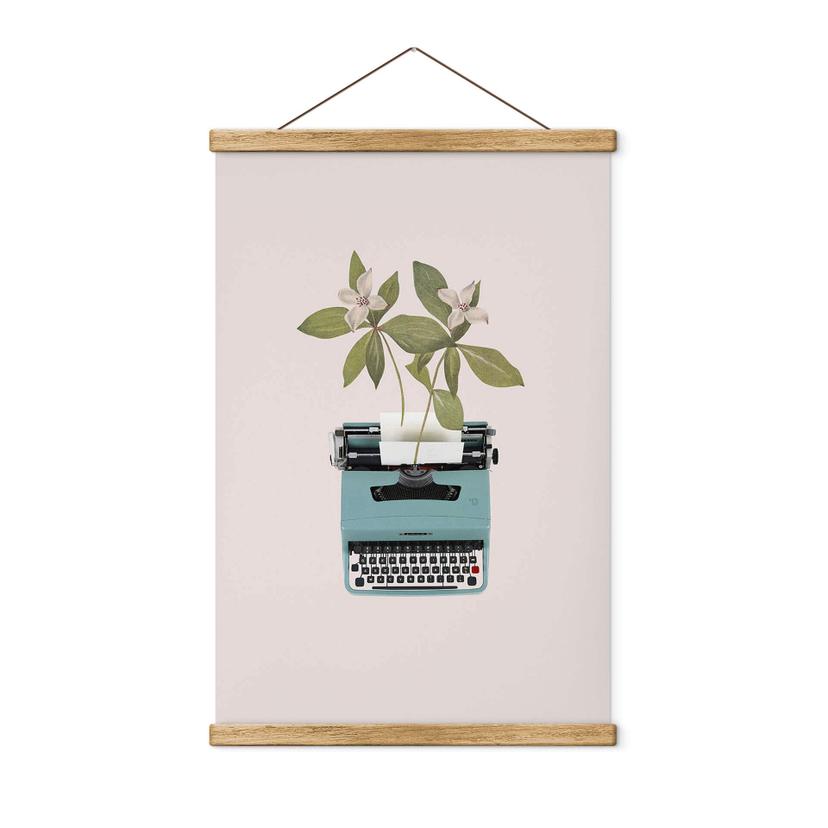 Tekstil plakat Frida Floral Studio - Botanisk skrivemaskine
