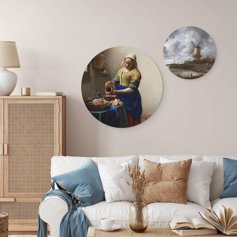 Tableau sur alu-Dibond rond Peintres Hollandais (set 2 pièces)