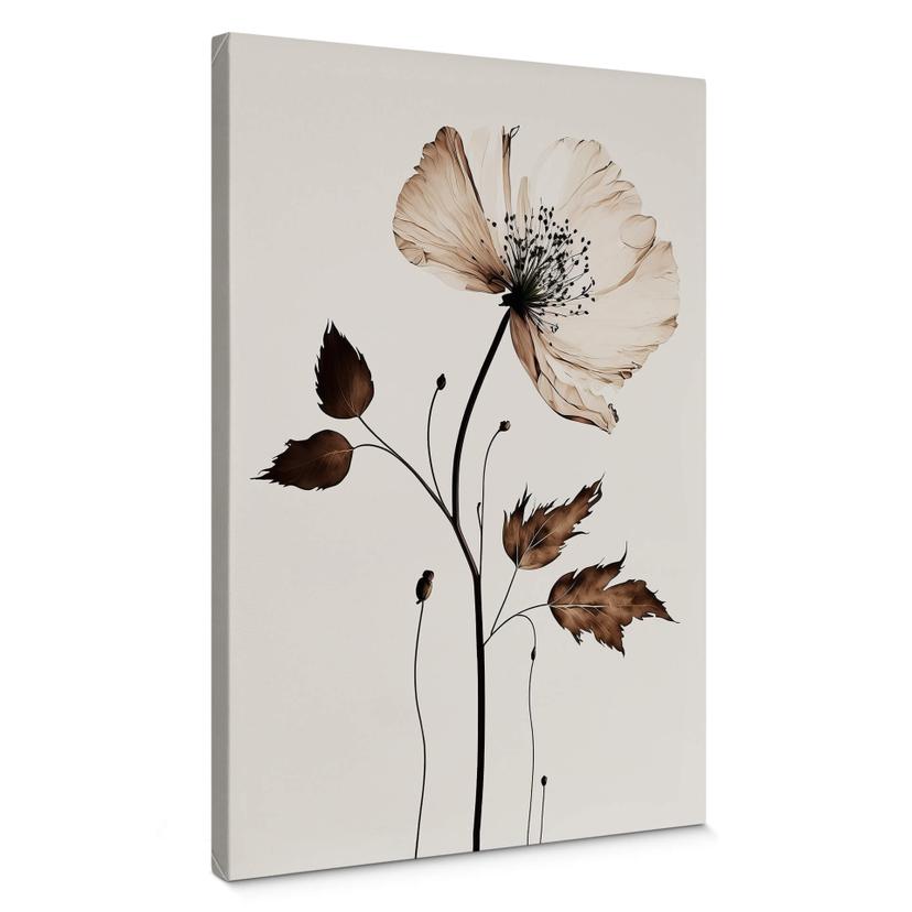 Lærredsprint - Dried Flowers in Cream - Treechild