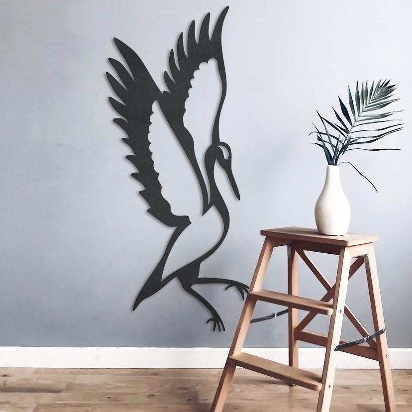 MDF - Decoración en madera grúa de pie