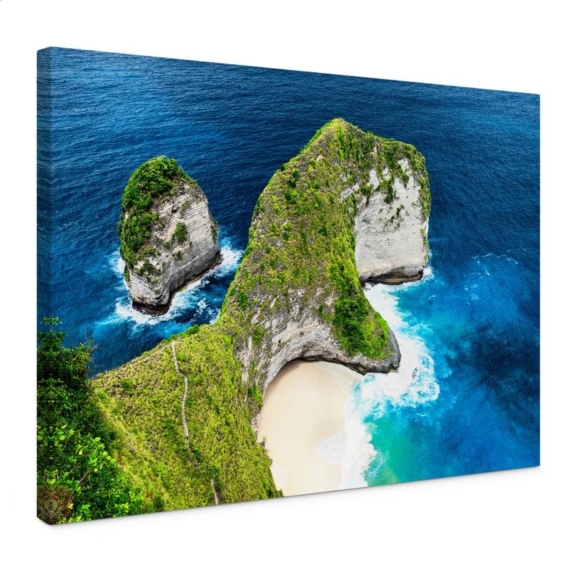 Canvasbillede af klippekysten på Nusa Penida - Hugonnard