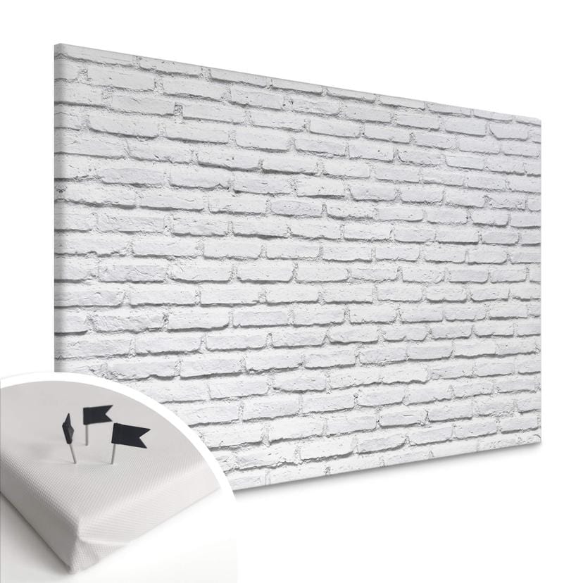 Tableau en liège - Toile - Briques blanches