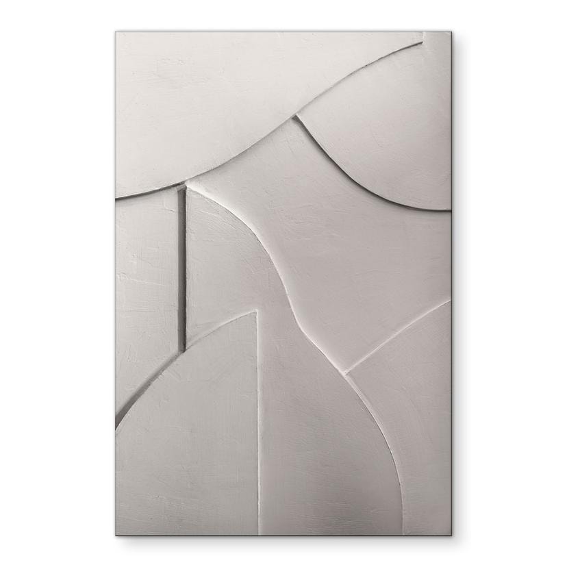 Tableau mural Structures abstraites en beige doux - Böhmer - Alu-Dibond